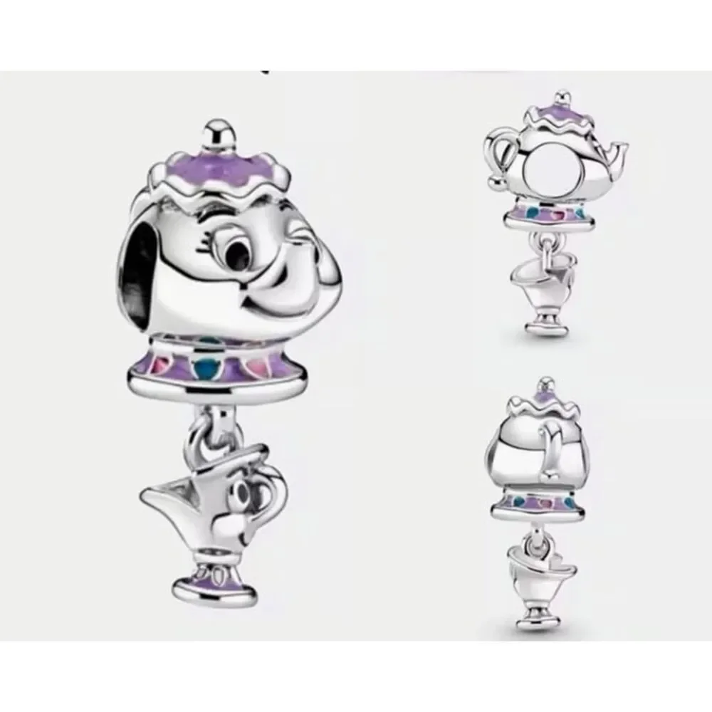 NWOT Beauty & The Beast Mr. Potts & Chip Disney x Pandora FIT Dangle Charm